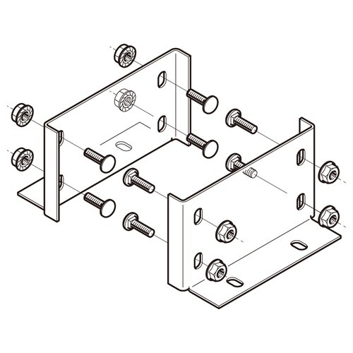 垂直ラック支持金具B20RNU1R