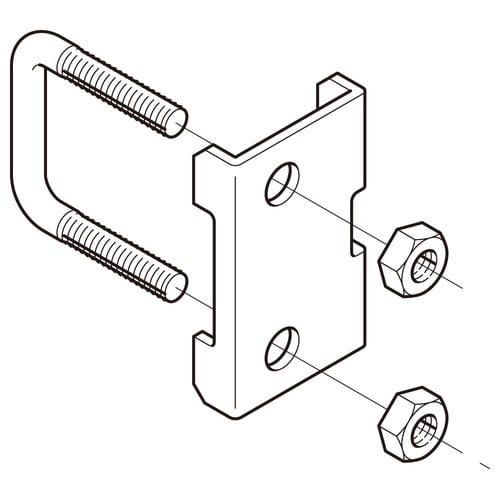 耐震ブレース止め金具BR1U
