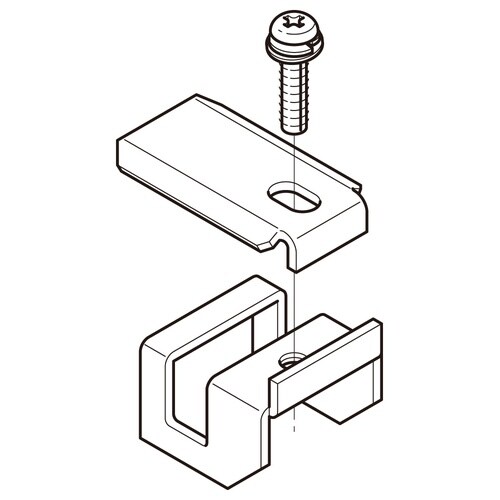 アルミカバー止め補助金具CVKA3