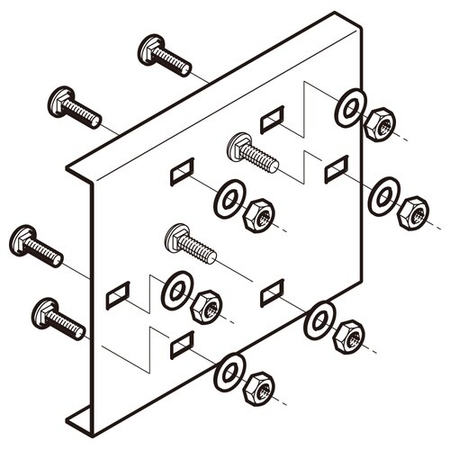 直線継ぎ金具標準色塗装P−DPSG100