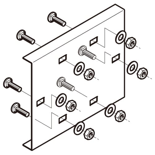 直線継ぎ金具標準色塗装P−DPSG300