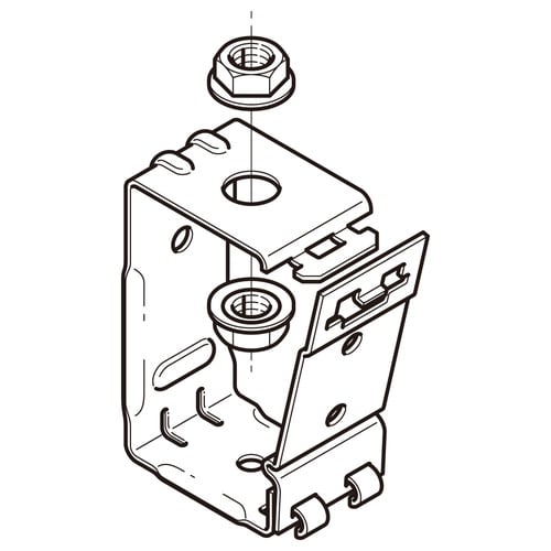 レースウェイ吊り金具標準色P−DPY1−W3