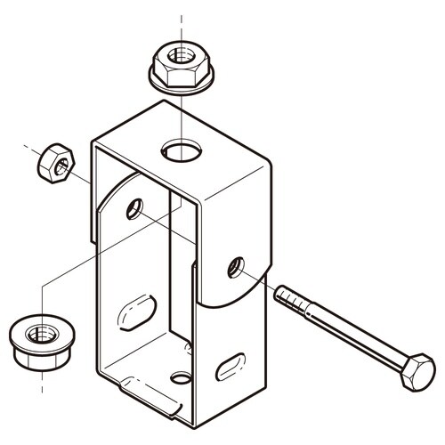 レースウェイ吊り金具標準色P−DPY2−W3