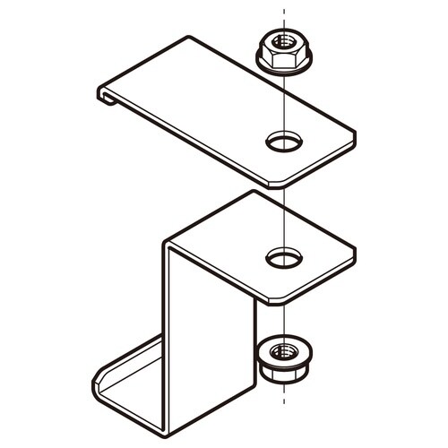 外直角L形分岐用吊り金具QRLAH1B