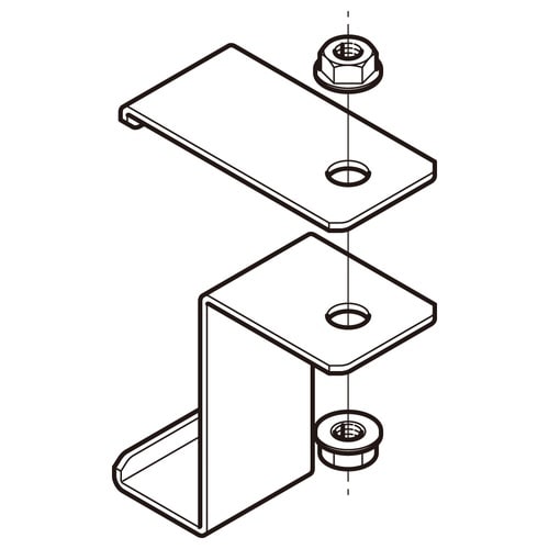 外直角L形分岐用吊り金具QRLAH1