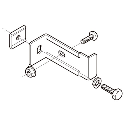 立上りラック支持金具QRS4N