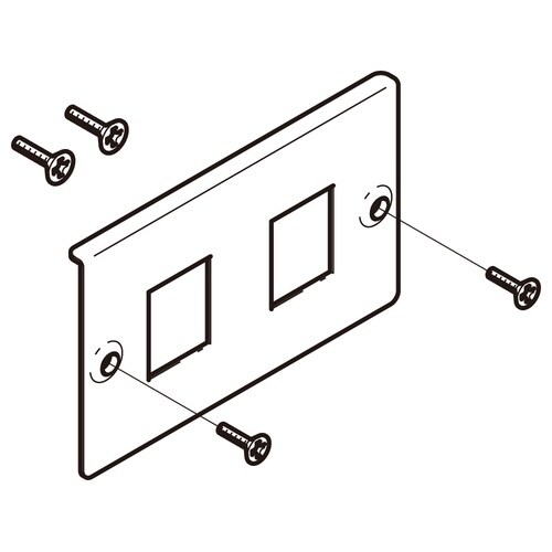 コンセントプレートステンレスS−CP2F