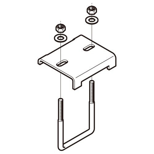 形鋼用交差支持金具ステンレスS−DH2UL19