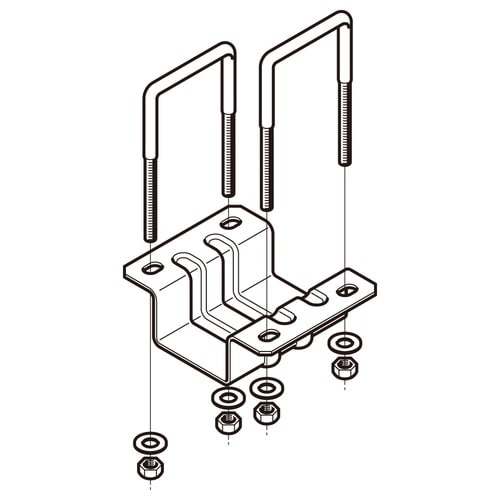 交差支持金具ステンレスS−DHCR2
