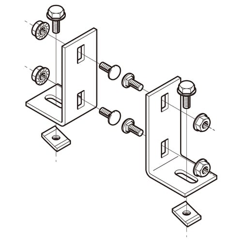 カバー対応垂直支持金具ステンS−NQRU1C