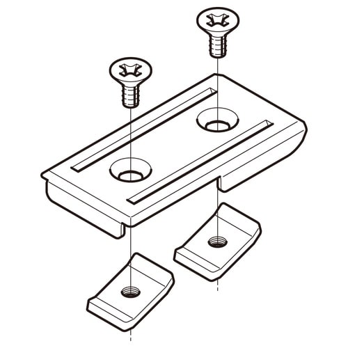 分岐用補助子桁取付金具ステンS−SNQR2RF