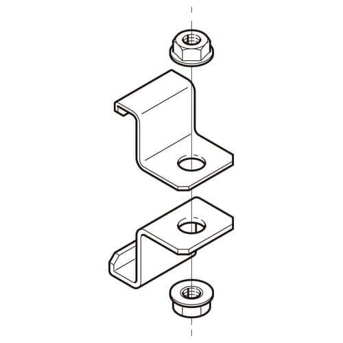 ラックカバー対応吊金具ステンS−SRH1C
