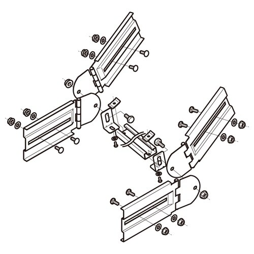 子桁付上下左右自在継金具SDSD−QRB3