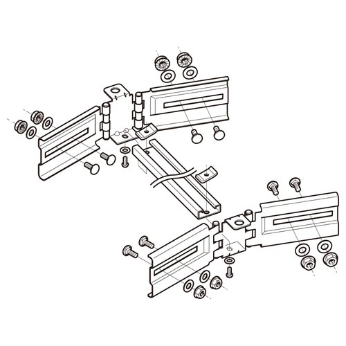 子桁付水平自在継ぎ金具SDSD−SRB2