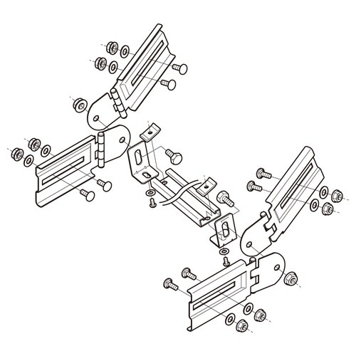 子桁付上下左右自在継金具SRB3