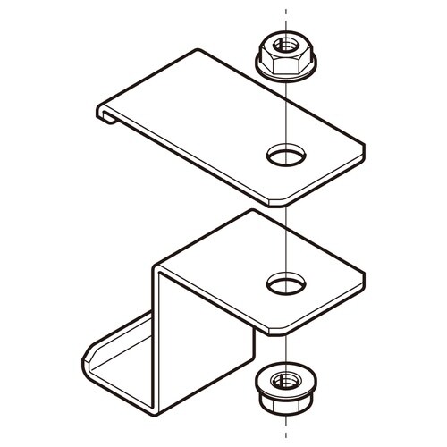 外直角L形分岐用吊り金具SRLAH1