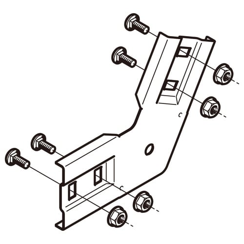 上下ベンド継ぎ金具SRVG60