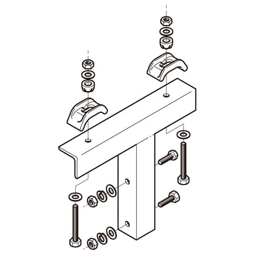 組立アングル架台H鋼支持溶融Z−50AGH15