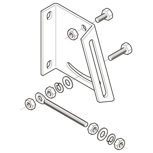 傾斜壁ブラケット取付金具溶融Z−BKAL1
