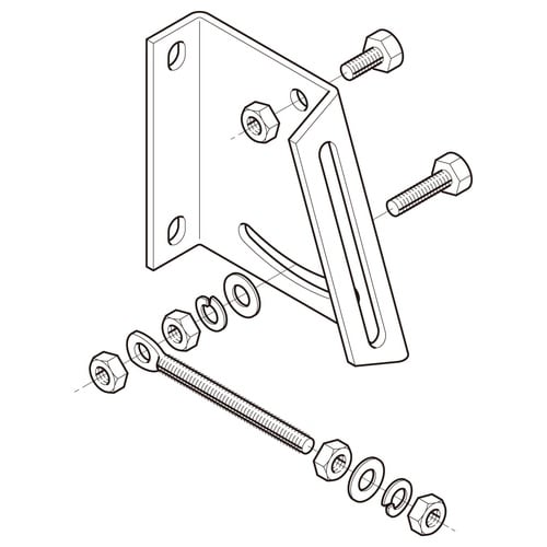 傾斜壁ブラケット取付金具溶融Z−BKAL2