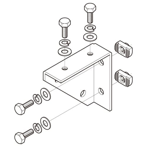 組立式ブラケット金具溶融亜鉛Z−BKFAL1