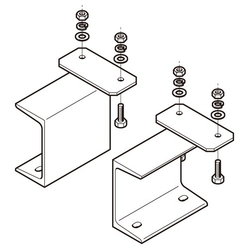 立上りラック用架台溶融亜鉛Z−CGY15左右組