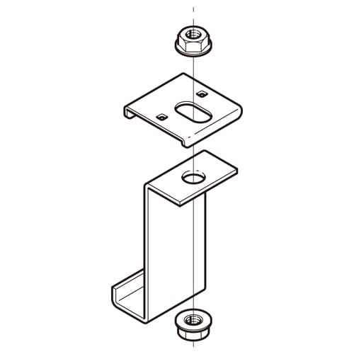 接続部吊り金具溶融亜鉛Z−QRH2B