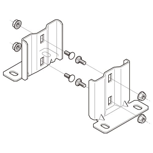 垂直ラック支持金具溶融亜鉛Z−QRU1R