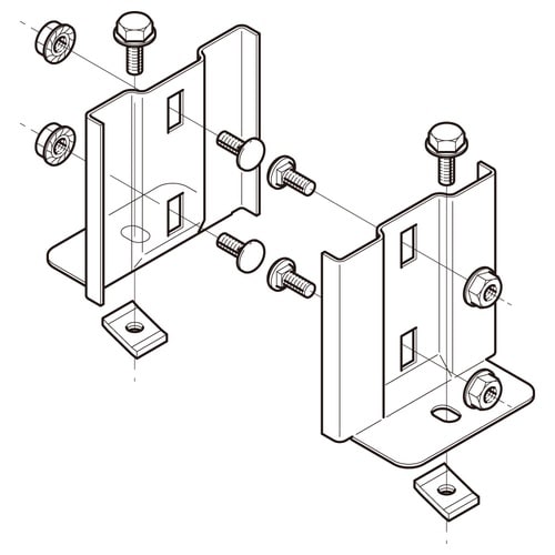 盤取付金具溶融亜鉛Z−QRU1