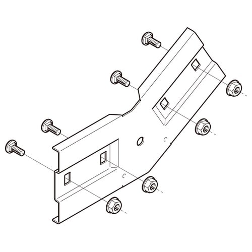 上下ベンド継ぎ金具溶融亜鉛Z−QRVG30