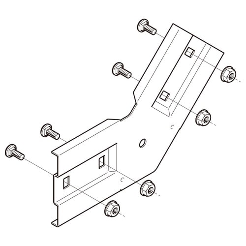 上下ベンド継ぎ金具溶融亜鉛Z−QRVG45