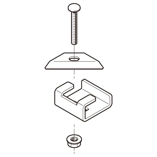H形鋼用振止金具溶融亜鉛Z−SNQRS2H