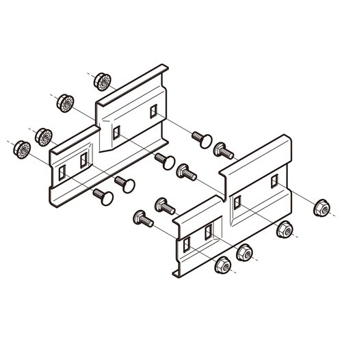 段違い継ぎ金具溶融亜鉛Z−SQRD1左右組
