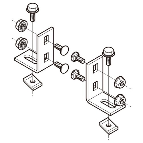 カバー対応垂直支持金具溶融亜Z−SRU1C