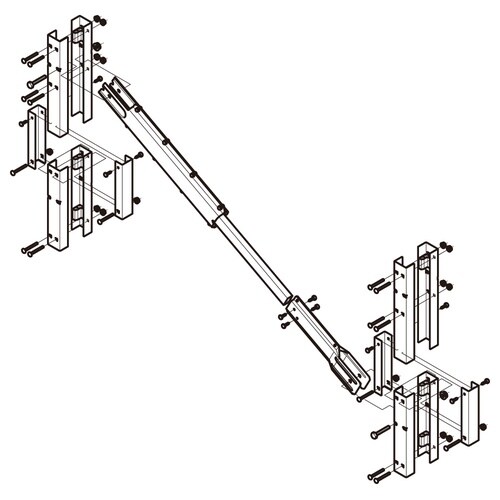ケーブルラック制振S用架台ZBDSC100−500