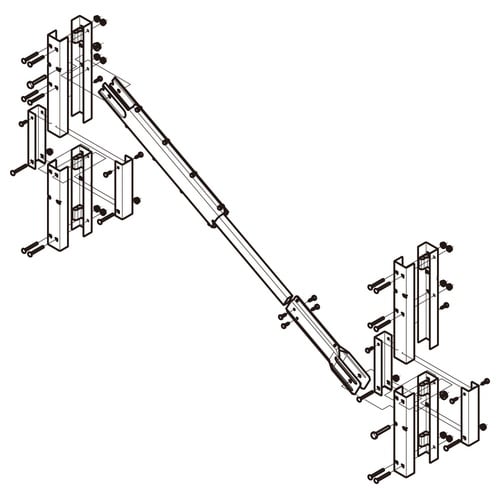 ケーブルラック制振S用架台ZBDSC120−600