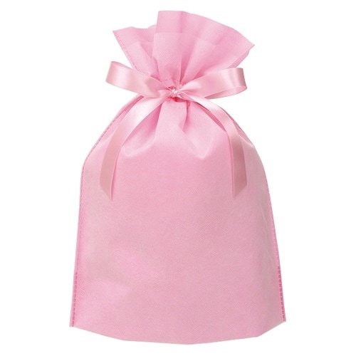 2重不織布リボン付バッグ S ピンク 20枚