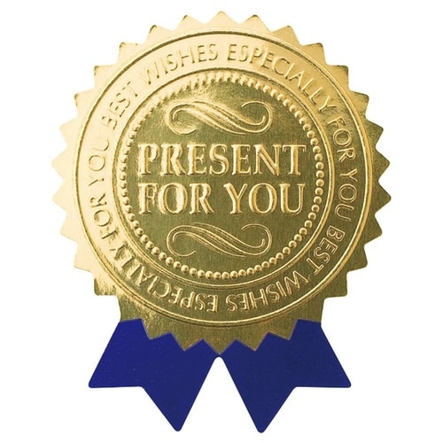 ブルーリボンプレゼントシール−8 100枚