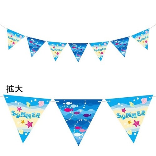 マリンオーシャンフラッグガーランド