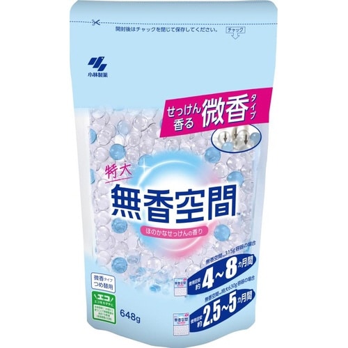 無香空間特大 ほのかなせっけん 替用648G×12