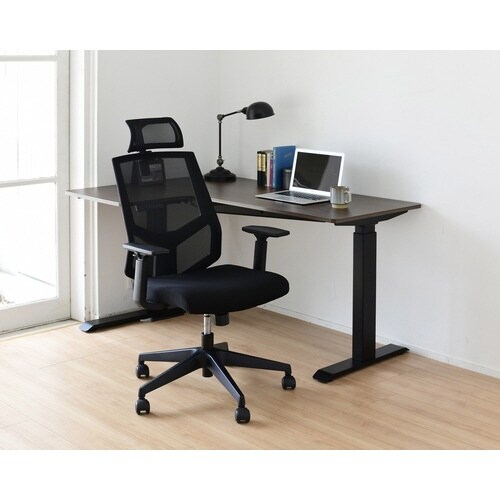 ヘッドレスト付き BCワークチェア BK