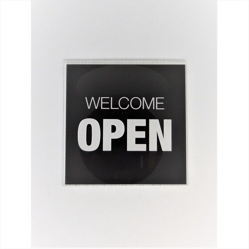 サインプレート オープン モノクロ