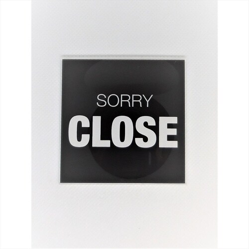 サインプレート クローズ モノクロ