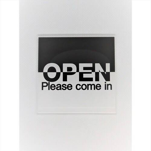 サインプレート オープン BK