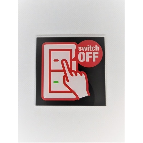 サインプレート スイッチオフ WH