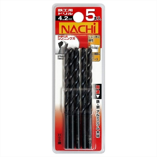 ナチ 鉄工用ドリル 5本 4.5mm