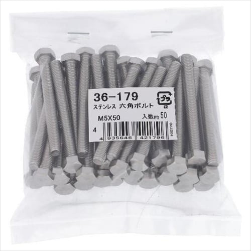 ステン 六角ボルト M6X10 50P