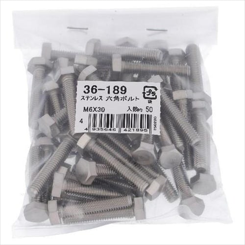 ステン 六角ボルト M6X35 50P