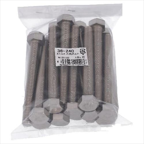ステン六角中ボルトM12X110 10P