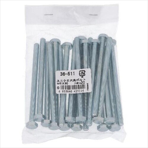 ユニクロ 六角ボルト M6X100 20P
